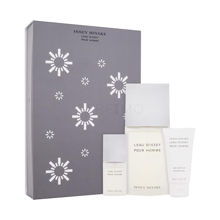 Issey Miyake L&#039;Eau D&#039;Issey Pour Homme Geschenkset Eau de Toilette 125 ml + Eau de Toilette 15 ml + Duschgel 50 ml