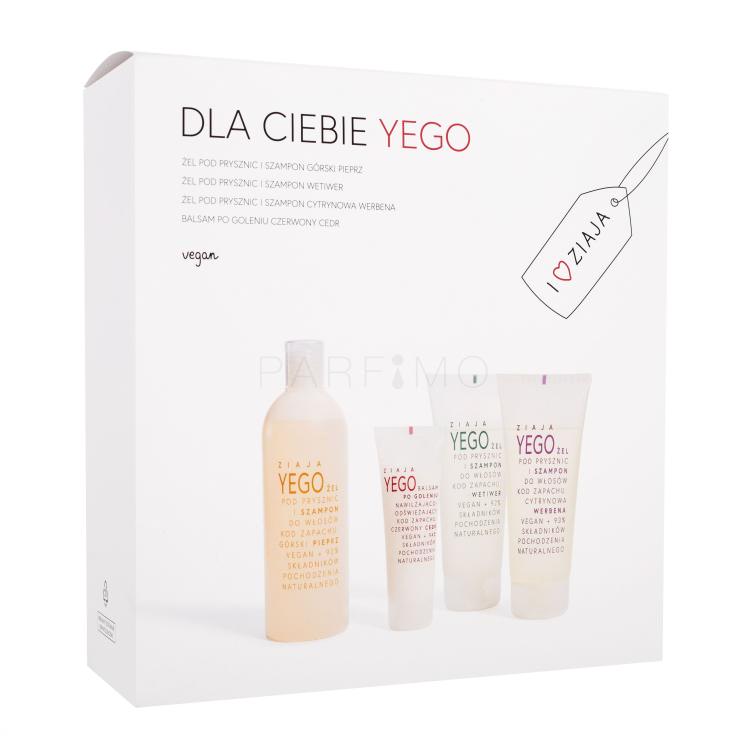 Ziaja Men (Yego) Geschenkset Duschgel Yego Mountain Pepper 400 ml + Duschgel Yego Vetiver 200 ml + Duschgel Yego Lemon Verbena 200 ml + After Shave Balsam Yego Red Cedar 80 ml