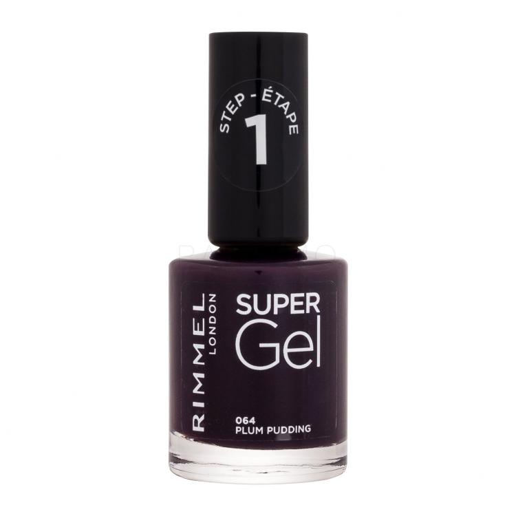 Rimmel London Super Gel STEP1 Nagellack für Frauen 12 ml Farbton  064 Plum Pudding