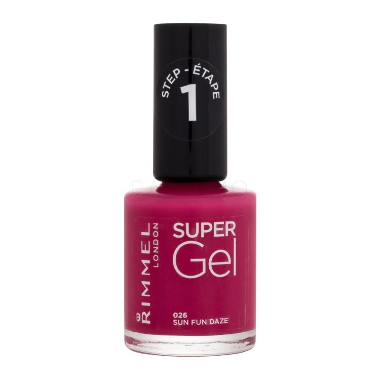 Rimmel London Super Gel STEP1 Nagellack für Frauen 12 ml Farbton  026 Sun Fun Daze