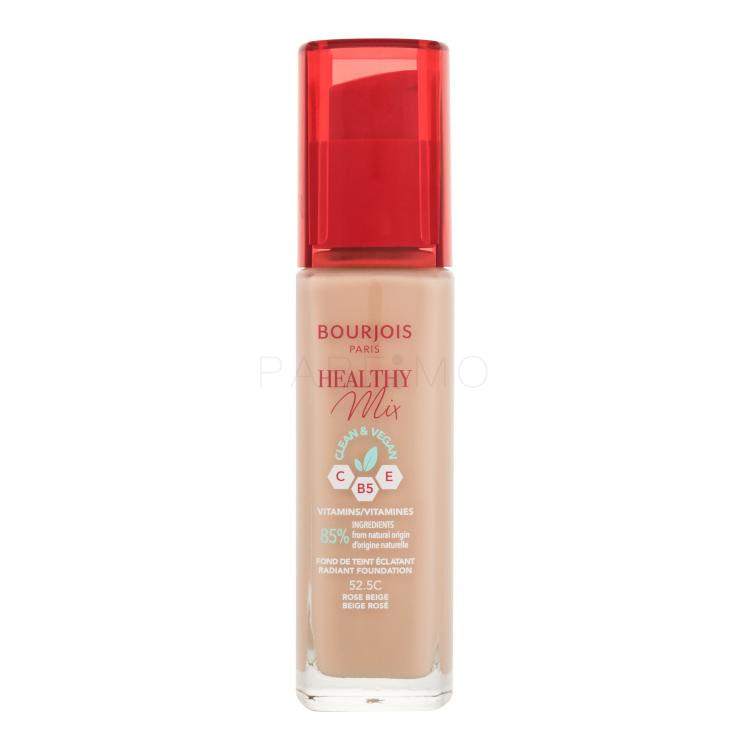 BOURJOIS Paris Healthy Mix Clean &amp; Vegan Radiant Foundation Foundation für Frauen 30 ml Farbton  52,5C Rose Beige