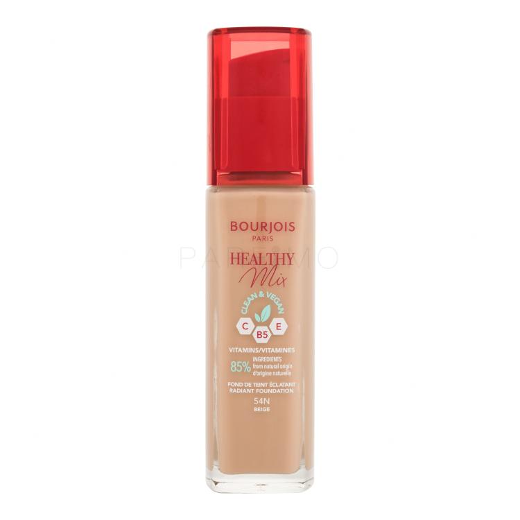 BOURJOIS Paris Healthy Mix Clean &amp; Vegan Radiant Foundation Foundation für Frauen 30 ml Farbton  54N Beige