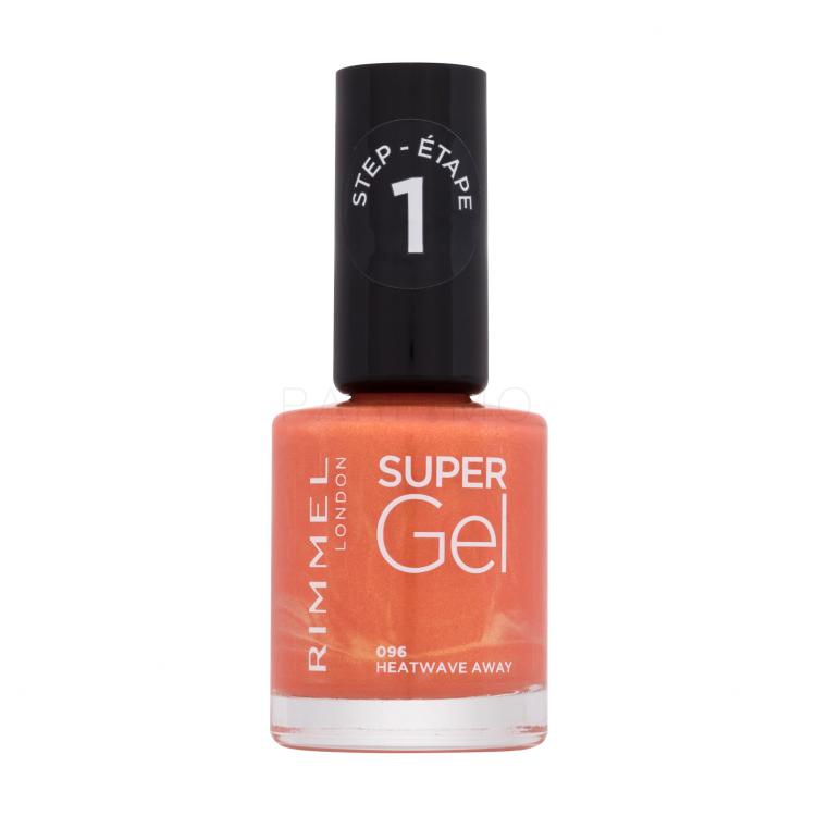 Rimmel London Super Gel STEP1 Nagellack für Frauen 12 ml Farbton  096 Heatwave Away