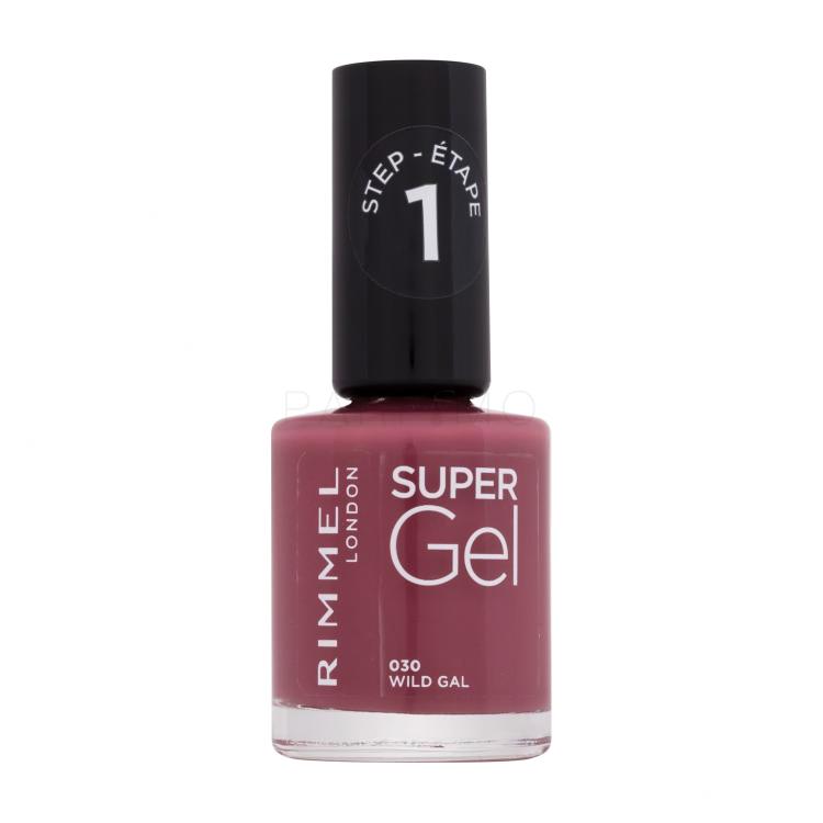 Rimmel London Super Gel STEP1 Nagellack für Frauen 12 ml Farbton  030 Wild Gal