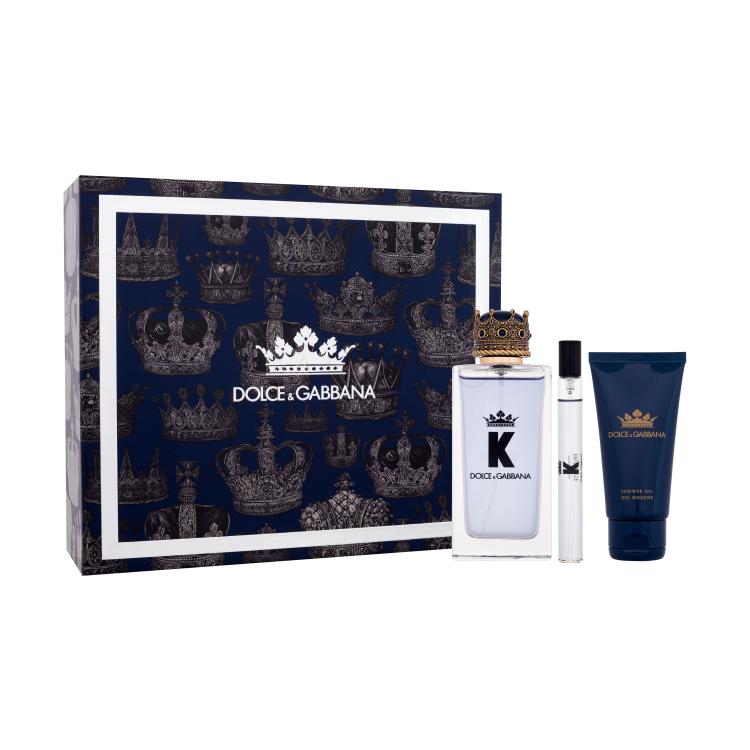 Dolce&amp;Gabbana K Geschenkset Eau de Toilette 100 ml + Duschgel 50 ml + Eau de Toilette 10 ml