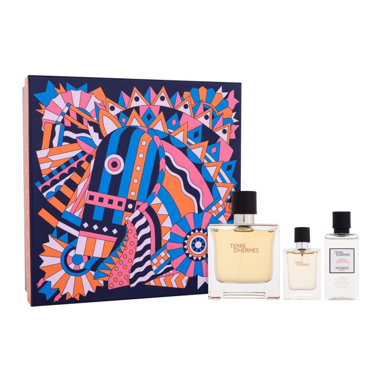 Hermes Terre d´Hermès Geschenkset Parfum 75 ml + Rasierbalsam 40 ml + Parfum 12,5 ml