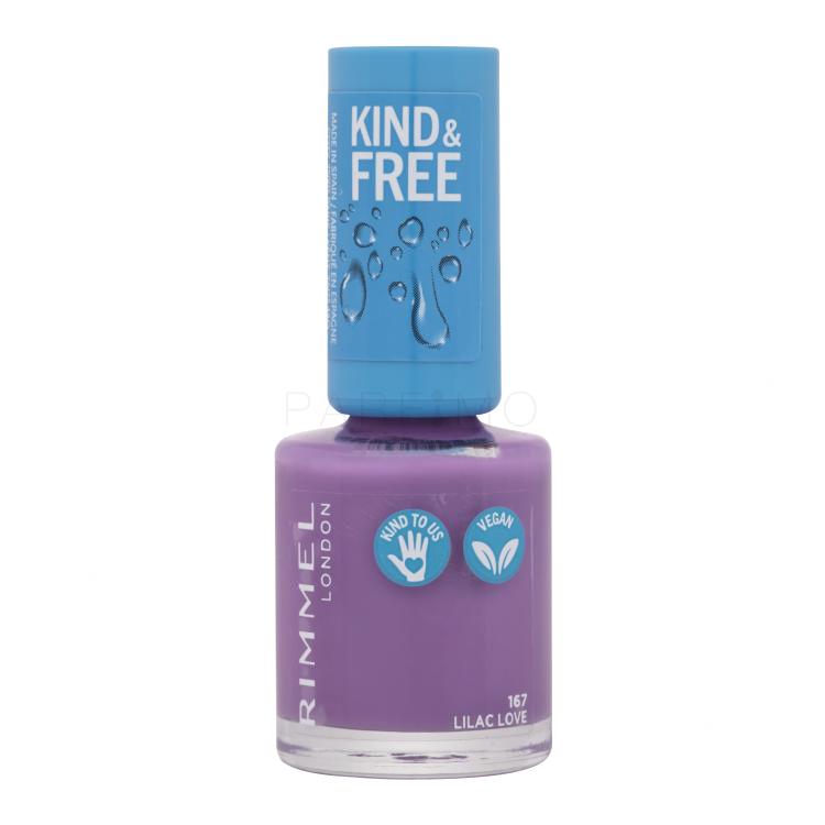 Rimmel London Kind &amp; Free Nagellack für Frauen 8 ml Farbton  167 Lilac Love