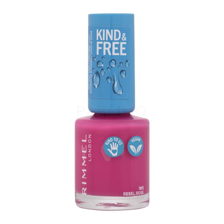 Rimmel London Kind &amp; Free Nagellack für Frauen 8 ml Farbton  165 Rebel Rose