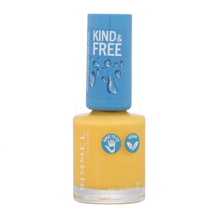 Rimmel London Kind &amp; Free Nagellack für Frauen 8 ml Farbton  171 Ray Of Sunshine