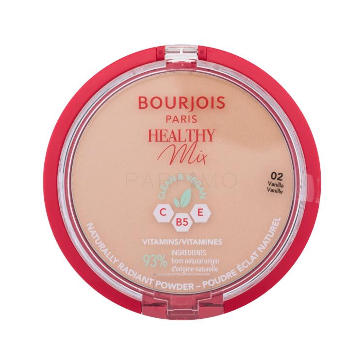 BOURJOIS Paris Healthy Mix Clean &amp; Vegan Naturally Radiant Powder Puder für Frauen 10 g Farbton  02 Vanilla