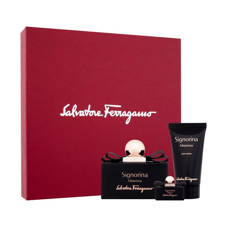 Ferragamo Signorina Misteriosa Geschenkset Eau de Parfum 100 ml + Eau de Parfum 5 ml + Körpermilch 50 ml