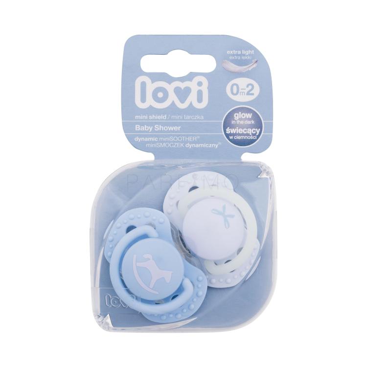 LOVI Baby Shower Dynamic miniSoother Boy 0-2m Schnuller für Kinder 2 St.