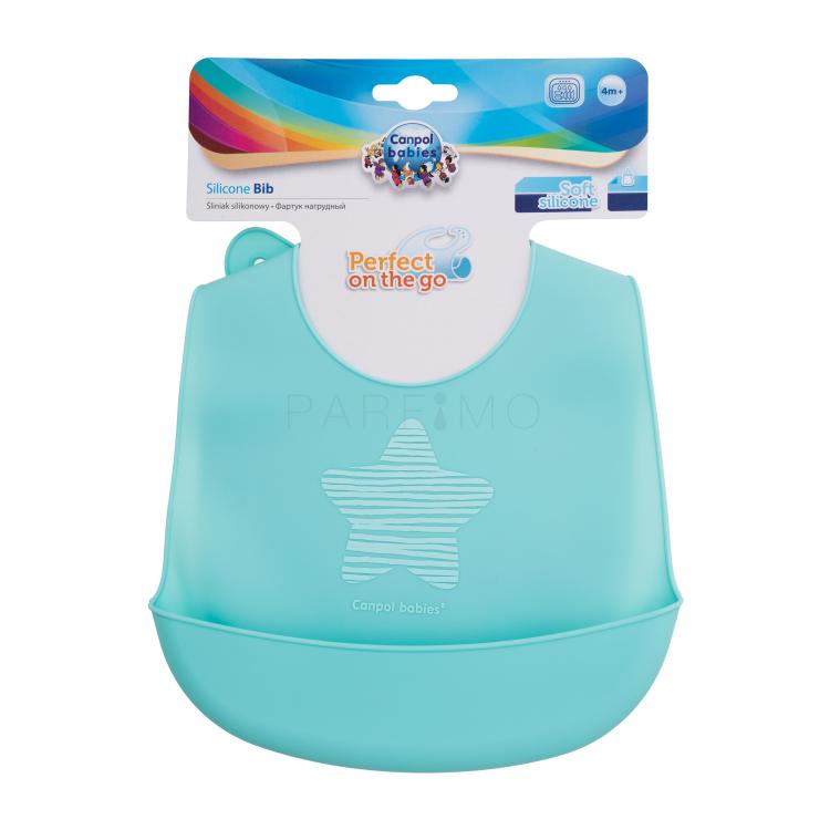 Canpol babies Pastels Silicone Bib Blue Lätzchen für Kinder 1 St.