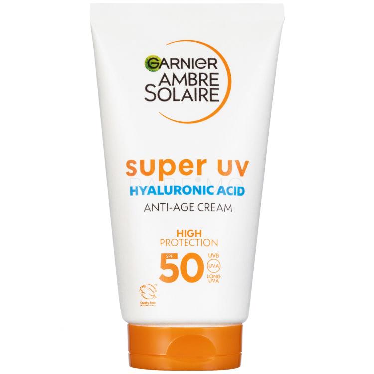 Garnier Ambre Solaire Super UV Hyaluronic Acid Anti-Age Cream SPF50 Sonnenschutz fürs Gesicht 50 ml