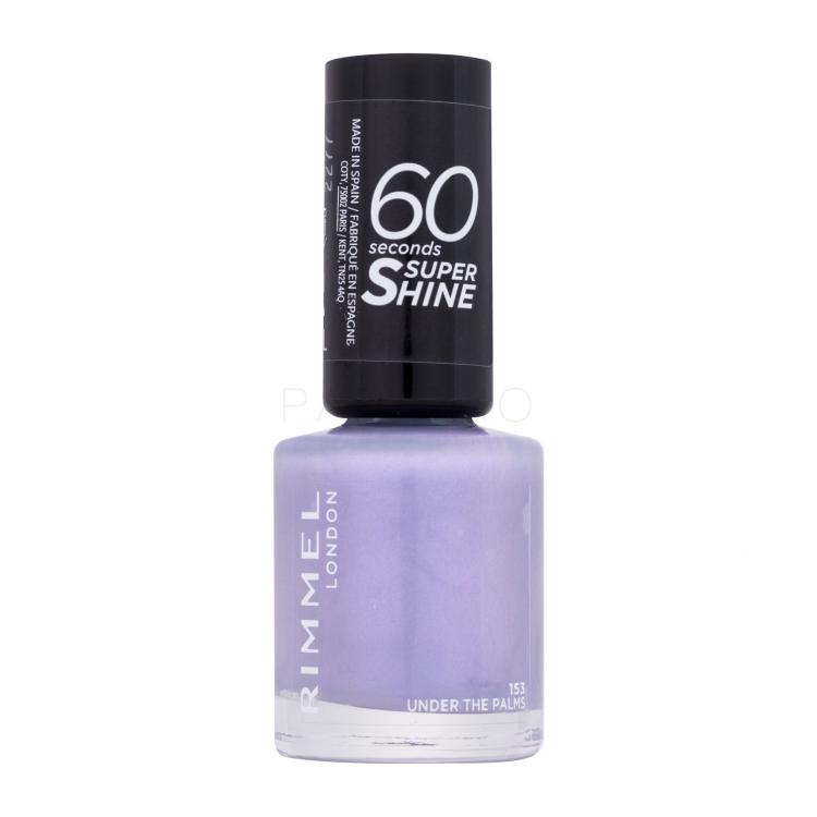 Rimmel London 60 Seconds Super Shine Nagellack für Frauen 8 ml Farbton  153 Under The Palms