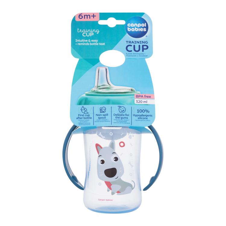 Canpol babies Cute Animals Training Cup Dog Trinkbecher für Kinder 320 ml