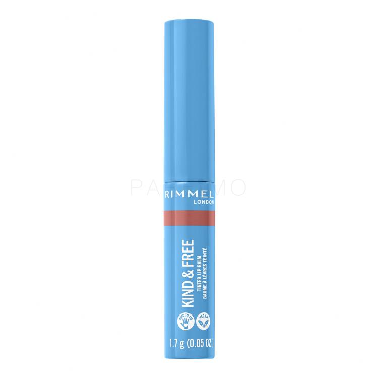 Rimmel London Kind &amp; Free Tinted Lip Balm Lippenbalsam für Frauen 4 g Farbton  002 Natural Apricot