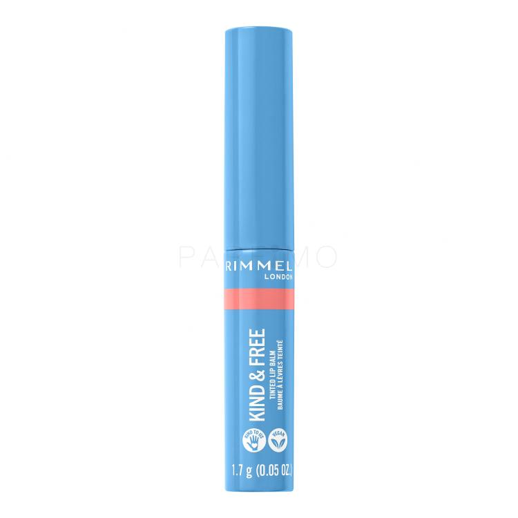 Rimmel London Kind &amp; Free Tinted Lip Balm Lippenbalsam für Frauen 4 g Farbton  004 Hibiscus Blaze