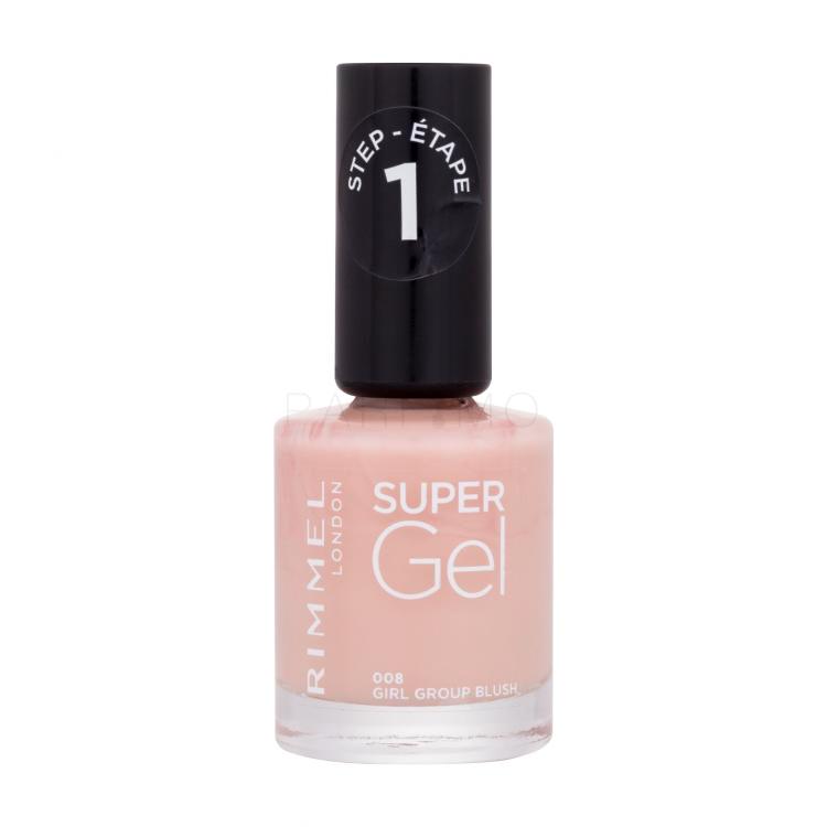 Rimmel London Super Gel STEP1 Nagellack für Frauen 12 ml Farbton  008 Girl Group Blush