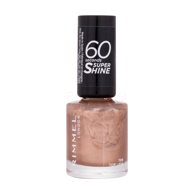 Rimmel London 60 Seconds Super Shine Nagellack für Frauen 8 ml Farbton  709 Top Less