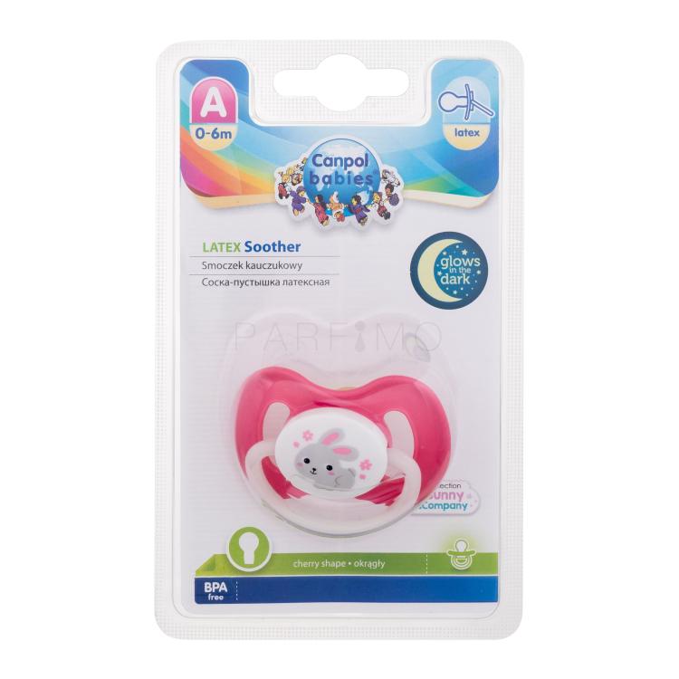 Canpol babies Bunny &amp; Company Latex Soother Pink 0-6m Schnuller für Kinder 1 St.