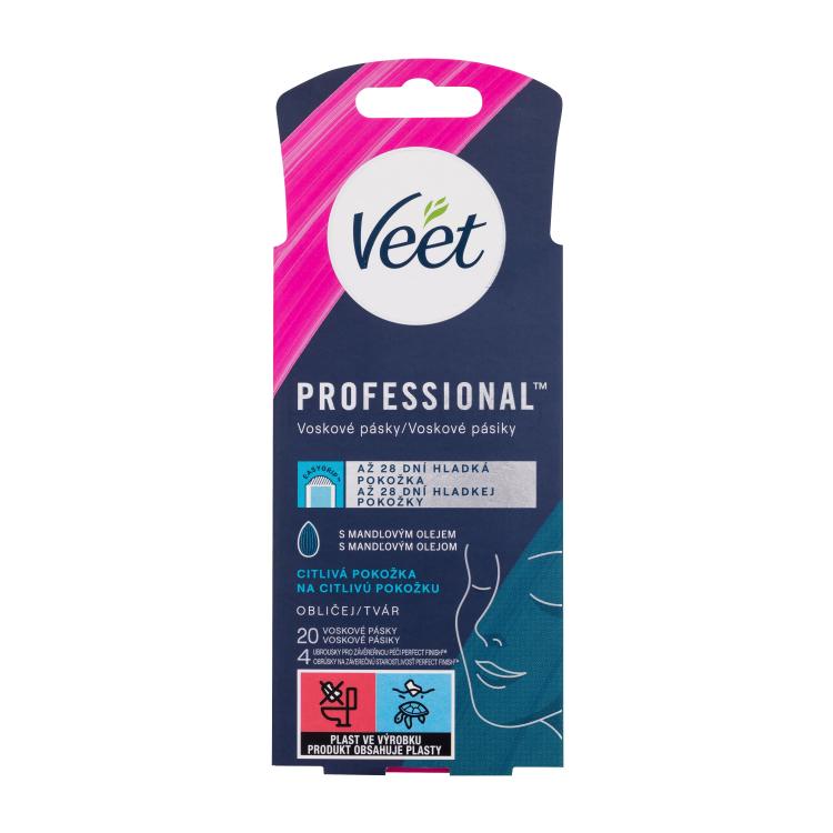 Veet Professional Wax Strips Face Sensitive Skin Depilationspräparat für Frauen 20 St.