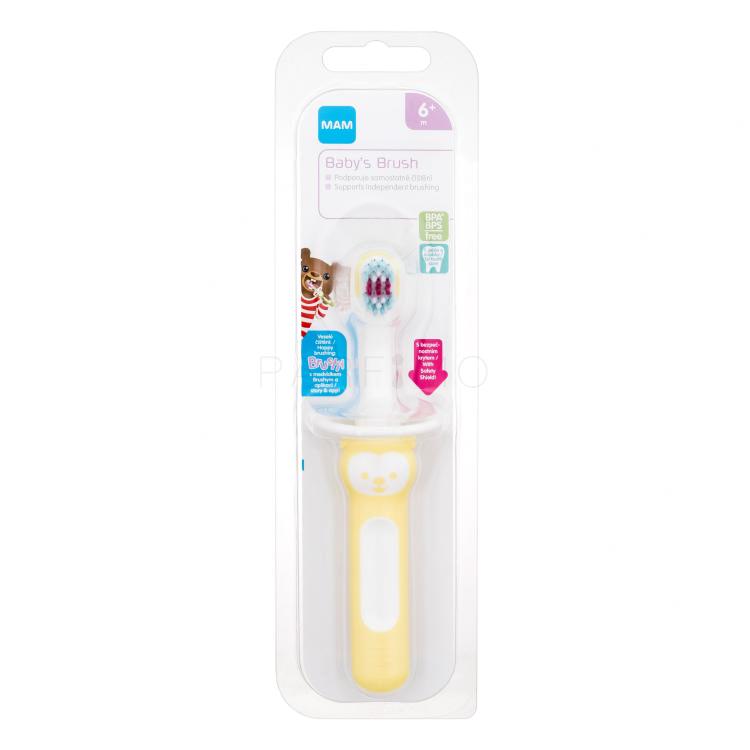 MAM Baby´s Brush 6m+ Yellow Zahnbürste für Kinder 1 St.