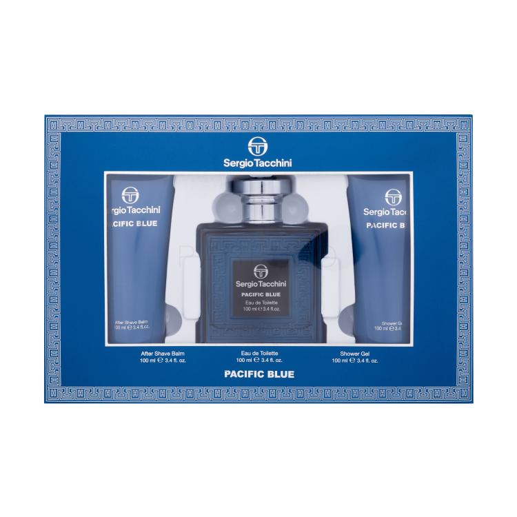 Sergio Tacchini Pacific Blue Geschenkset Eau de Toilette 100 ml + Duschgel 100 ml + After Shave Balsam 100 ml