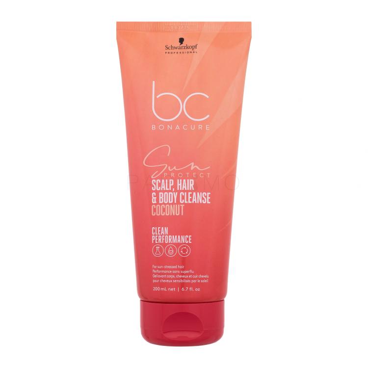 Schwarzkopf Professional BC Bonacure Sun Protect Scalp, Hair &amp; Body Cleanse Coconut Shampoo für Frauen 200 ml