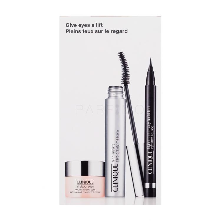 Clinique High Impact Zero Gravity Geschenkset High Impact Zero Gravity Mascara 8 ml + Augencreme All About Eyes 5 ml + Kajalstift High Impact Easy Liquid Liner 0,34 g Black