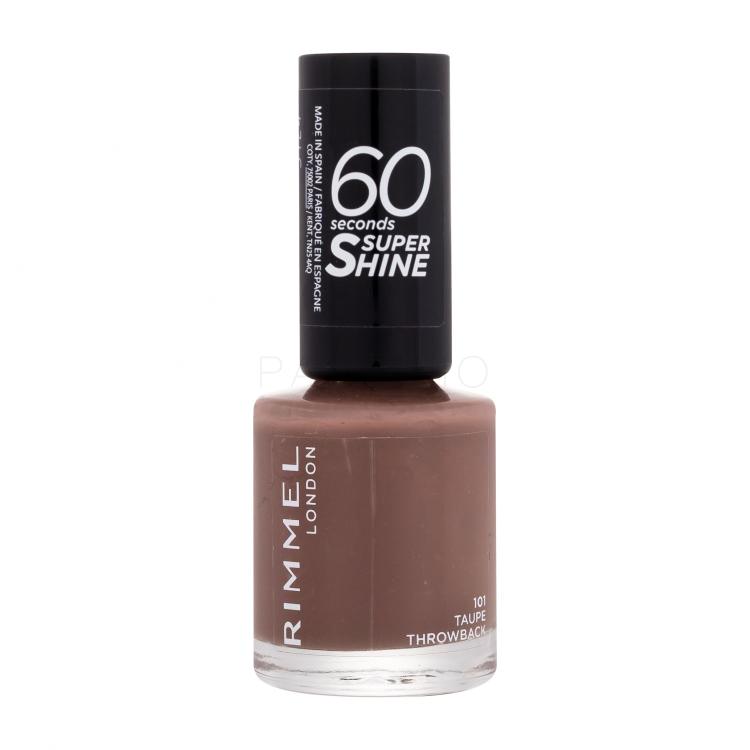 Rimmel London 60 Seconds Super Shine Nagellack für Frauen 8 ml Farbton  101 Taupe Throwback