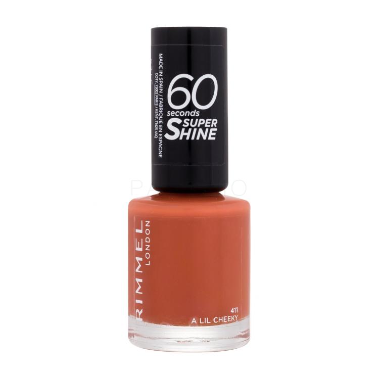 Rimmel London 60 Seconds Super Shine Nagellack für Frauen 8 ml Farbton  411 A Lil Cheeky