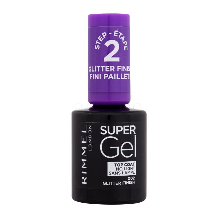 Rimmel London Super Gel Top Coat Nagellack für Frauen 12 ml Farbton  002 Glitter Finish