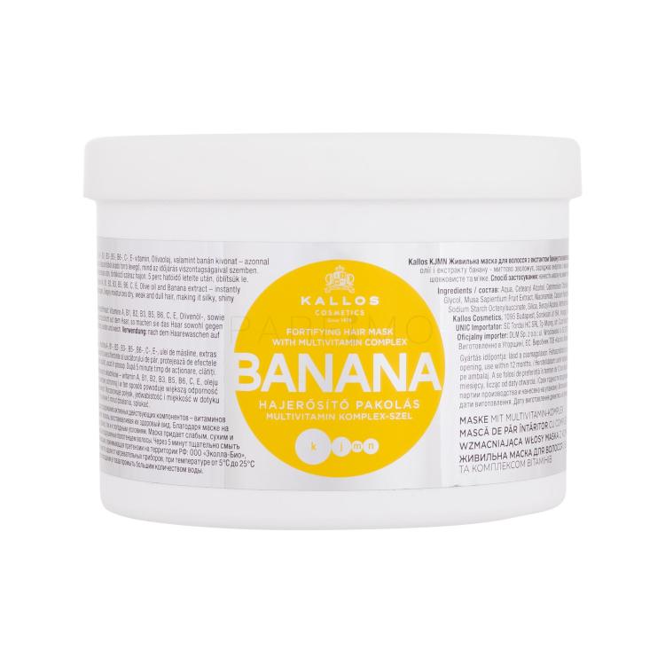 Kallos Cosmetics Banana Haarmaske für Frauen 500 ml