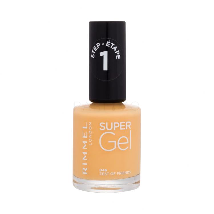 Rimmel London Super Gel STEP1 Nagellack für Frauen 12 ml Farbton  046 Zest Of Friends