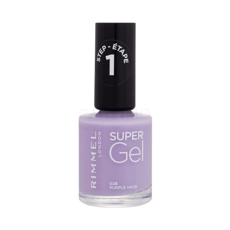 Rimmel London Super Gel STEP1 Nagellack für Frauen 12 ml Farbton  028 Purple Haze