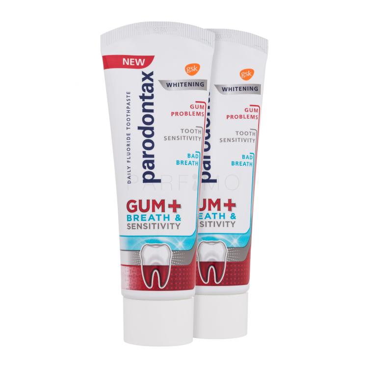 Parodontax Gum+ Breath &amp; Sensitivity Whitening Duo Zahnpasta Set