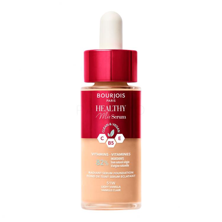 BOURJOIS Paris Healthy Mix Clean &amp; Vegan Serum Foundation Foundation für Frauen 30 ml Farbton  51 Light Vanilla