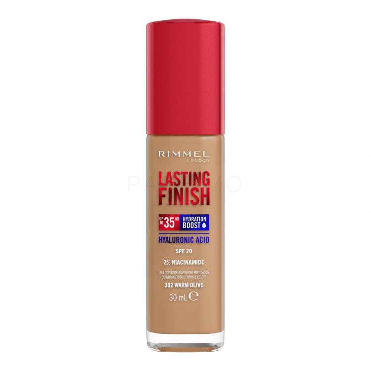 Rimmel London Lasting Finish 35H SPF20 Foundation für Frauen 30 ml Farbton  302 Warm Olive