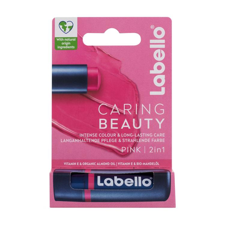 Labello Caring Beauty Lippenbalsam für Frauen 4,8 g Farbton  Pink