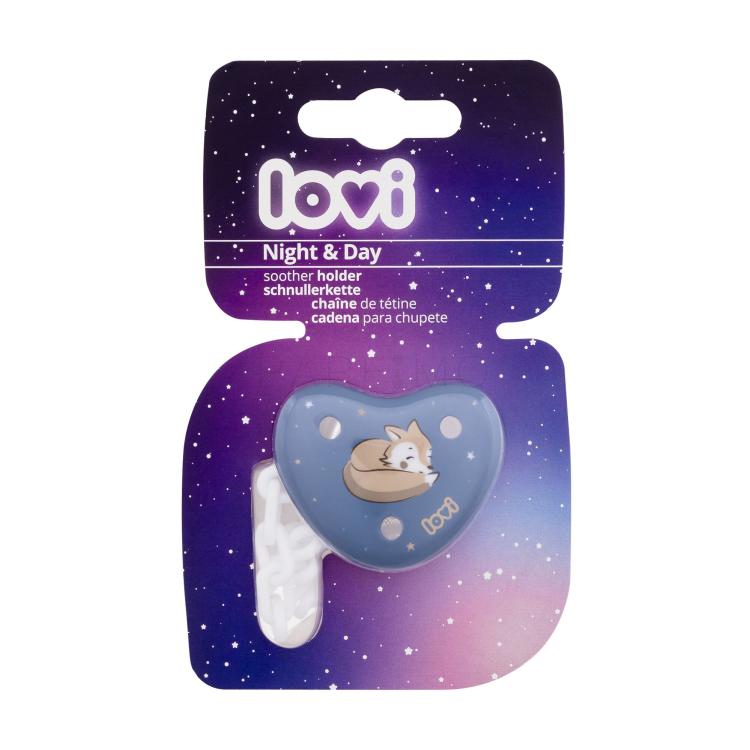 LOVI Night &amp; Day Soother Holder Boy Schnullerclip für Kinder 1 St.