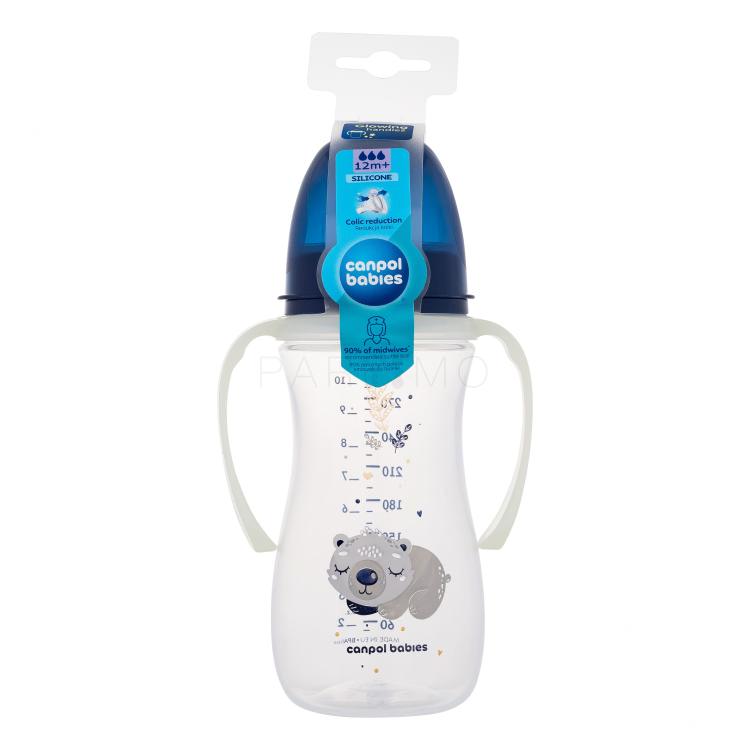 Canpol babies Sleepy Koala Easy Start Anti-Colic Bottle Blue 12m+ Babyflasche für Kinder 300 ml