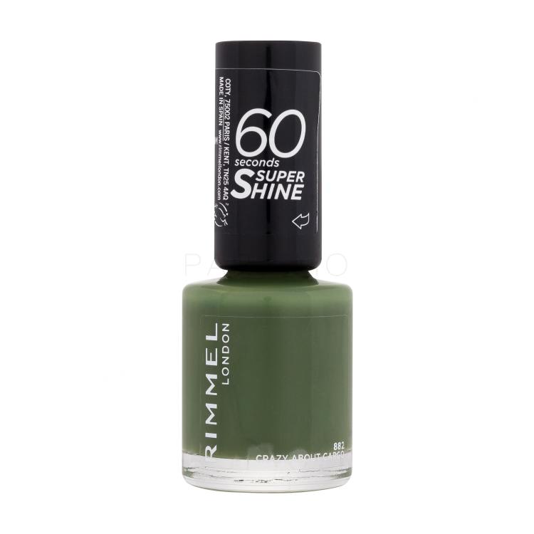 Rimmel London 60 Seconds Super Shine Nagellack für Frauen 8 ml Farbton  882 Crazy About Cargo