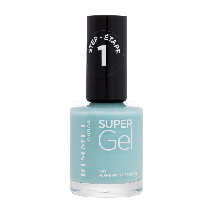 Rimmel London Super Gel STEP1 Nagellack für Frauen 12 ml Farbton  093 Peppermint Promise