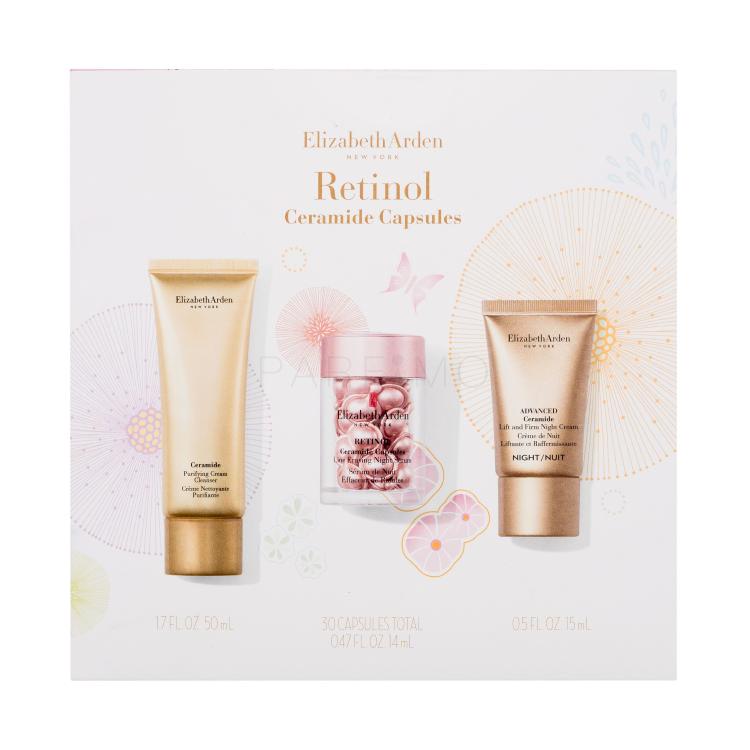 Elizabeth Arden Ceramide Retinol Capsules Geschenkset Nachtserum Retinol Ceramide Capsules Line Erasing Night Serum 30 St. + Reinigungscreme Ceramide Purifying Cream Cleanser 50 ml + Nachtcreme Ceramide Lift And Firm Night Cream 15 ml