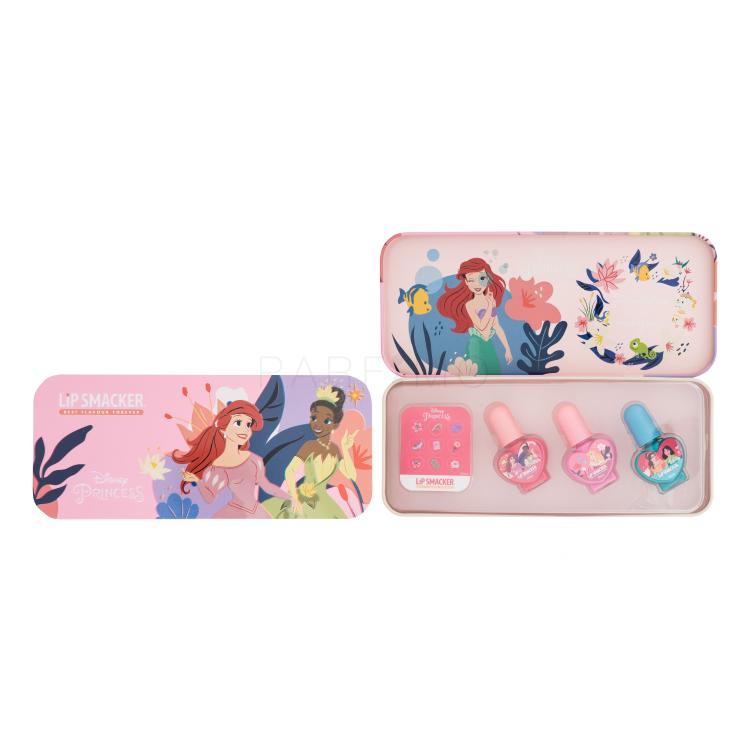 Lip Smacker Disney Princess Nail Polish Tin Geschenkset Nagellack 3 x 4,25 ml + Aufkleber + Dose