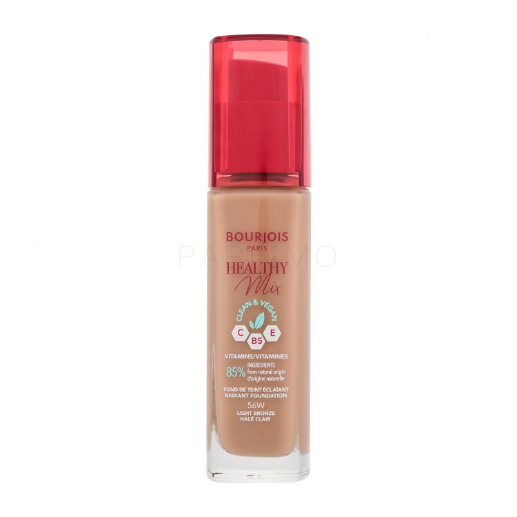 BOURJOIS Paris Healthy Mix Clean &amp; Vegan Radiant Foundation Foundation für Frauen 30 ml Farbton  56W Light Bronze