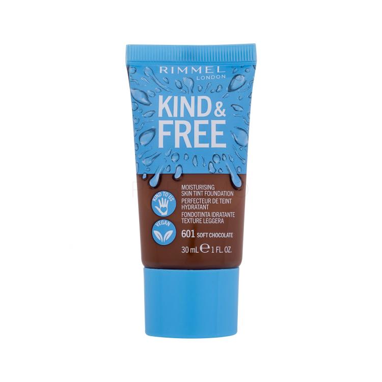 Rimmel London Kind &amp; Free Skin Tint Foundation Foundation für Frauen 30 ml Farbton  601 Soft Chocolate