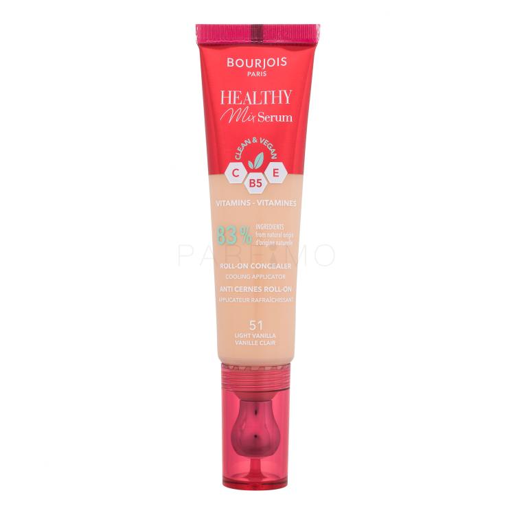 BOURJOIS Paris Healthy Mix Serum Clean &amp; Vegan Roll-on Concealer Concealer für Frauen 13 ml Farbton  51 Light Vanilla