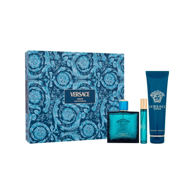 Versace Eros Geschenkset Eau de Parfum 100 ml + Eau de Parfum 10 ml + Duschgel 150 ml